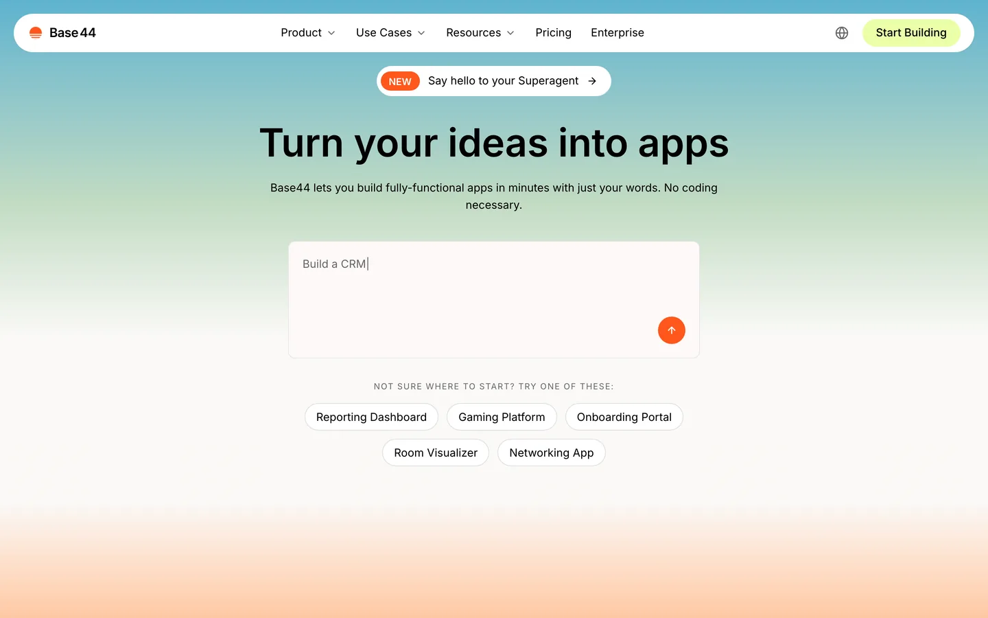 Base44 — Landing page
