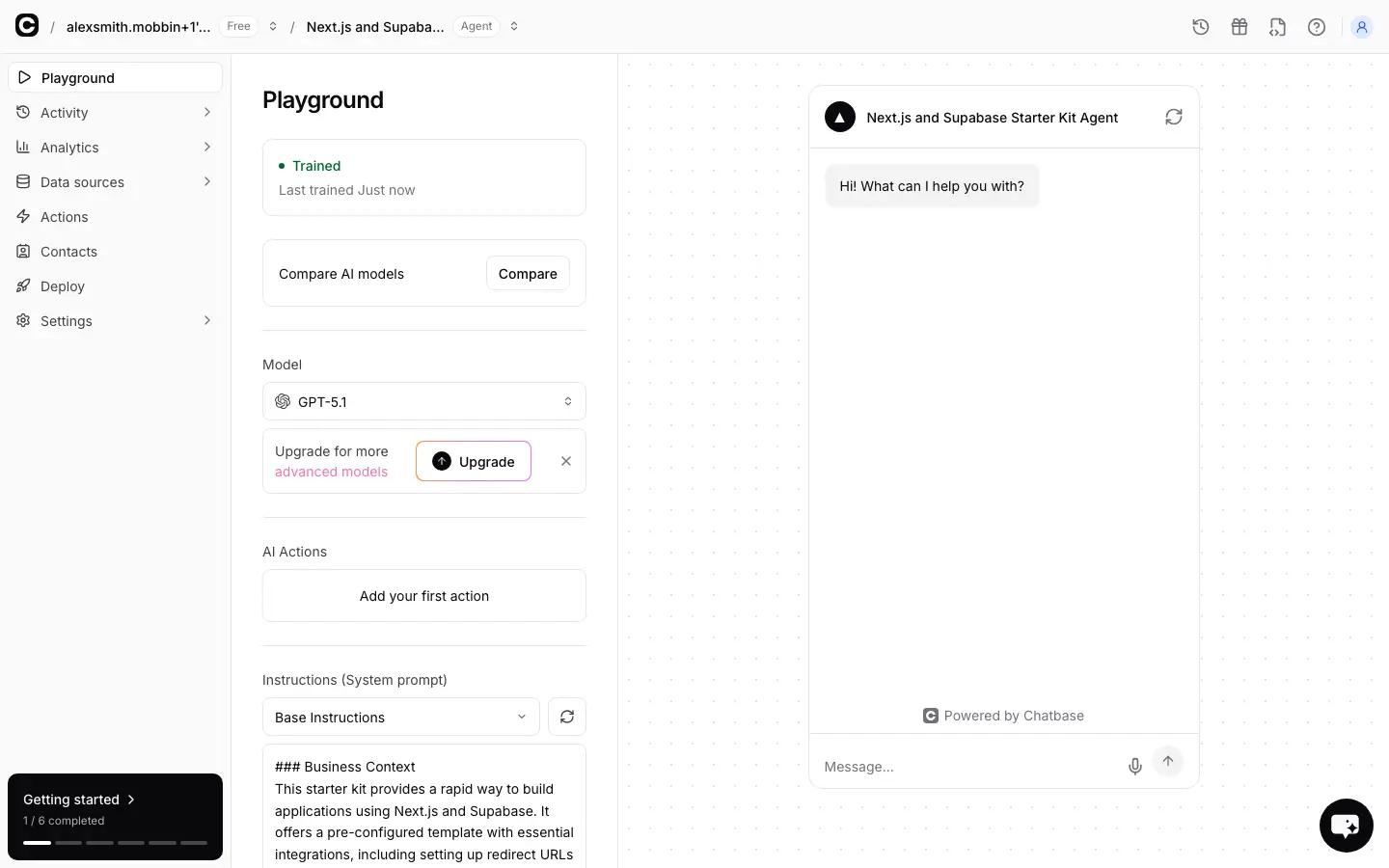 Chatbase — Playground