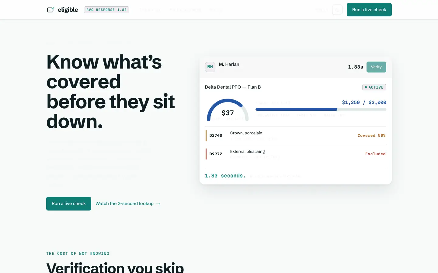 Eligible — Landing page