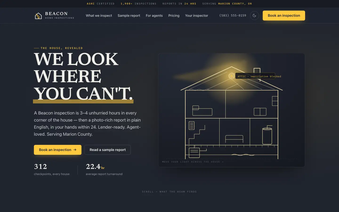 Beacon — Landing (design)