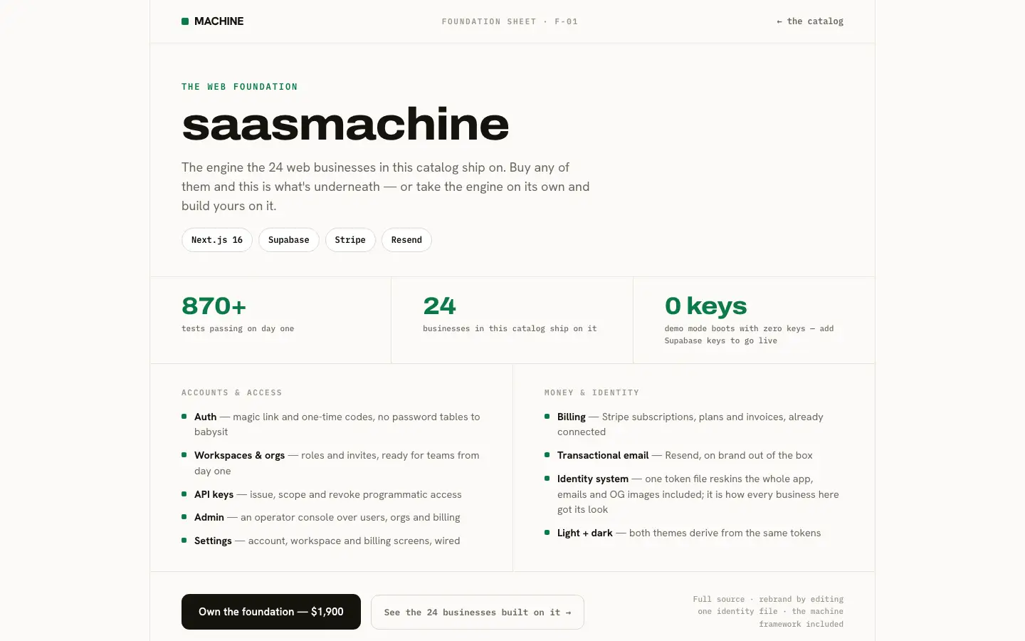 saasmachine — Landing (design)