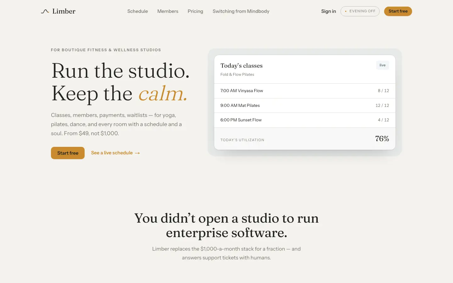 Limber — Landing page