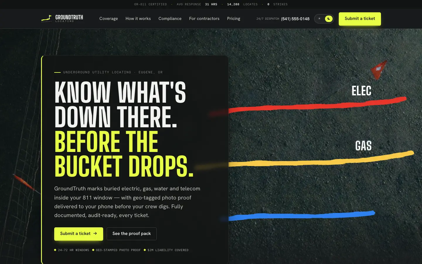 GroundTruth — Landing (design)
