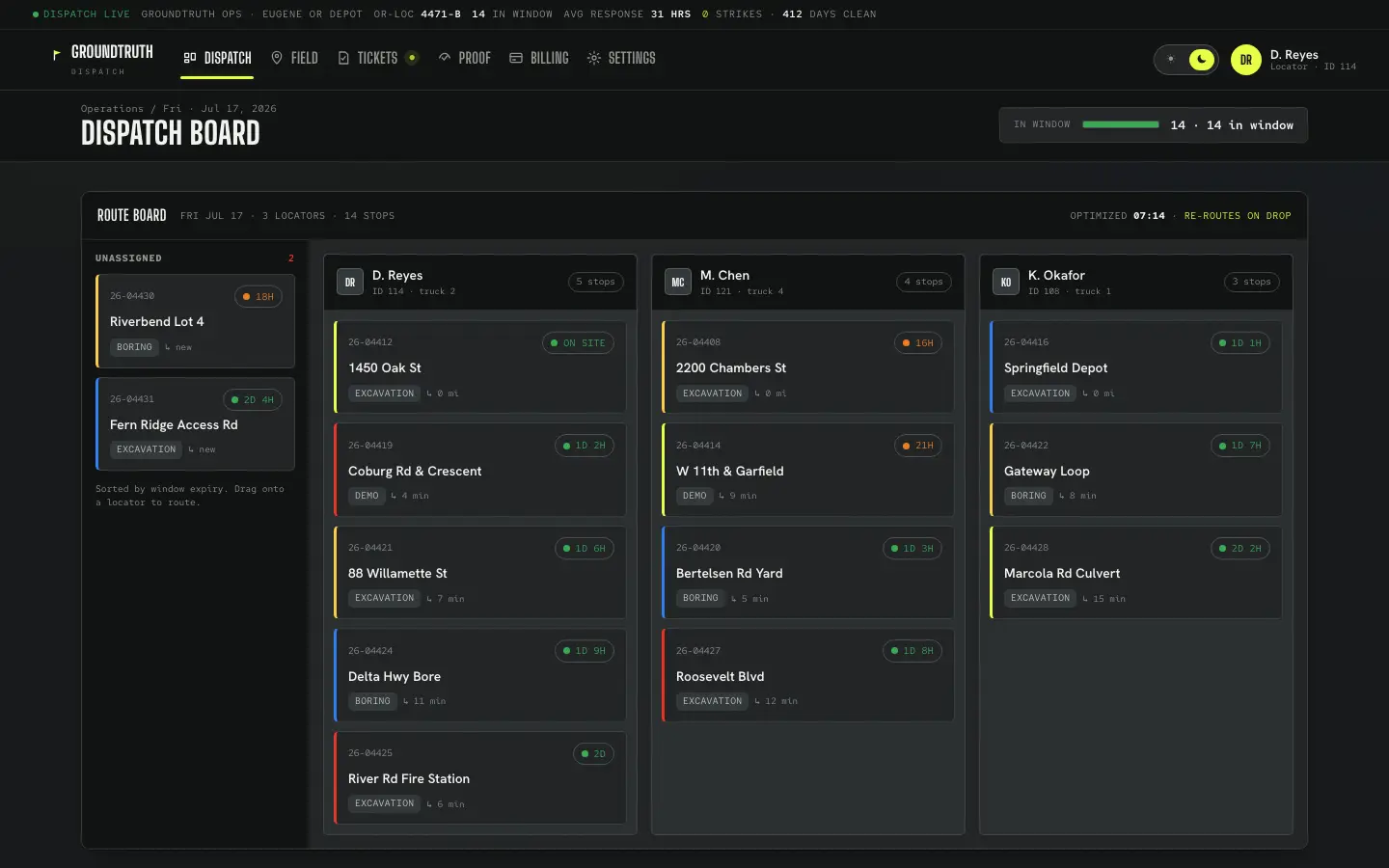 GroundTruth — Dashboard (design)