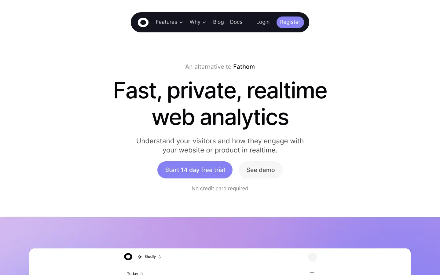 Visitors — Landing page
